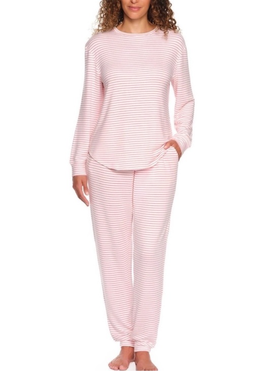 LOFT Other - Women's Pink Striped Long Sleeve Pajama Set